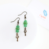 bông tai đá green adventurine