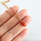 Dây Chuyền đá Sunstone - Mạ Vàng 18K Không Phai Màu