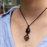 Vòng cổ kết hợp đá Black Tourmaline và Thạch Anh Khói tự nhiên