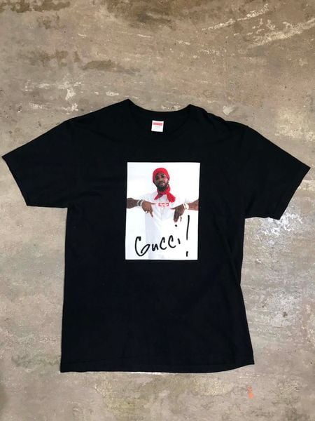  Supreme x Gucci Mane Tee (Black) (Used) 