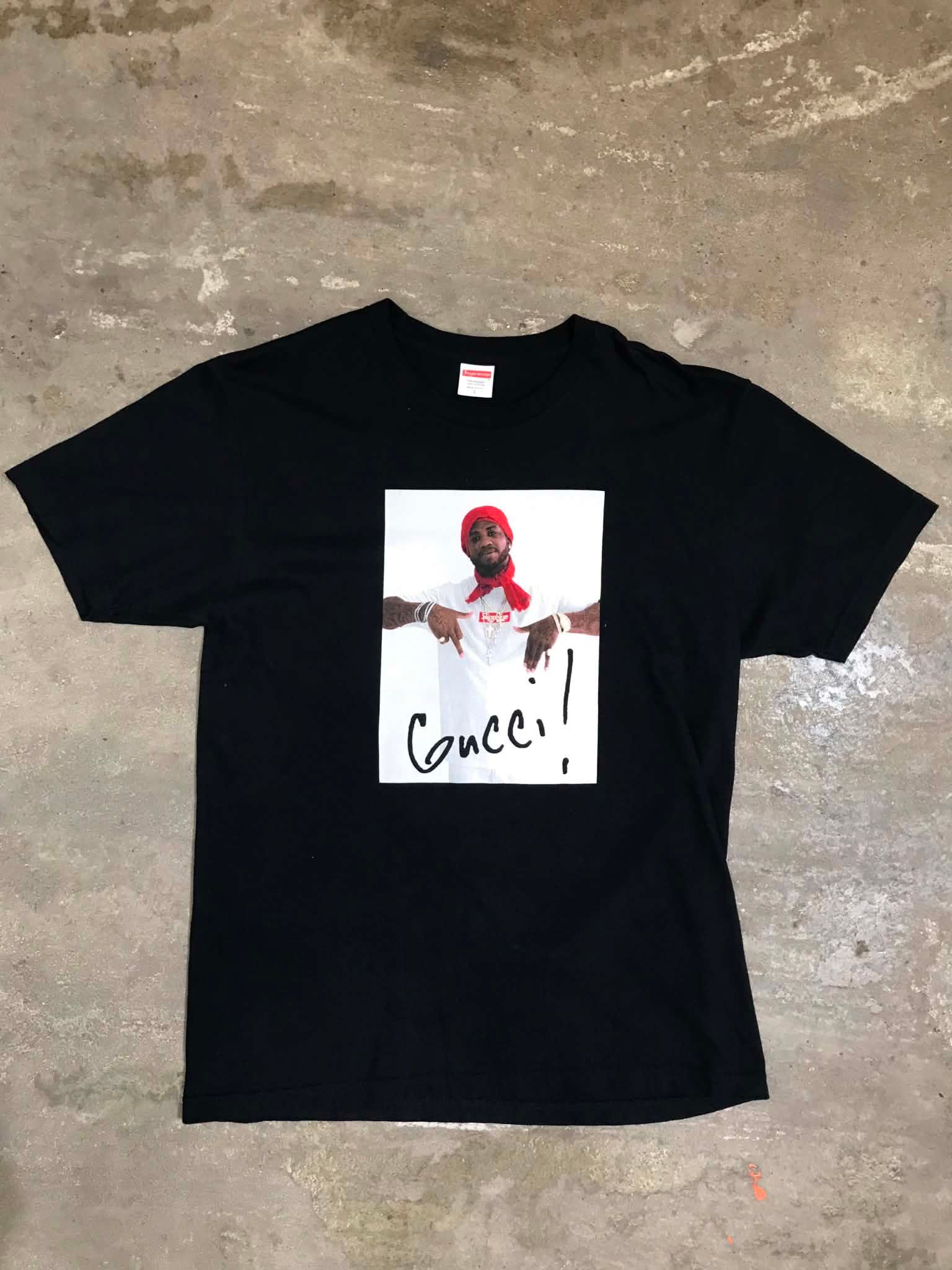  Supreme x Gucci Mane Tee (Black) (Used) 