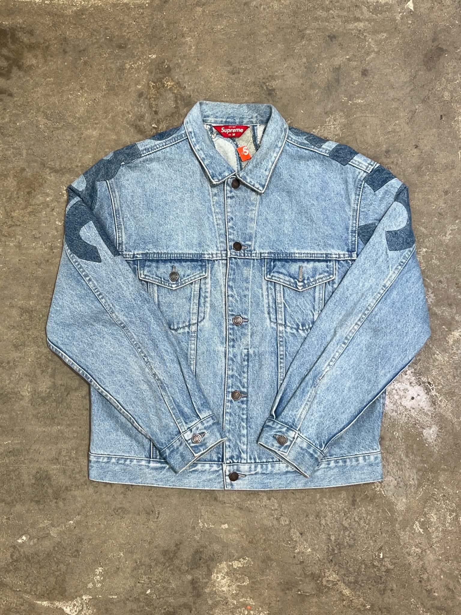  Supreme Jacket Inset Logo Denim (Blue) (Used) 