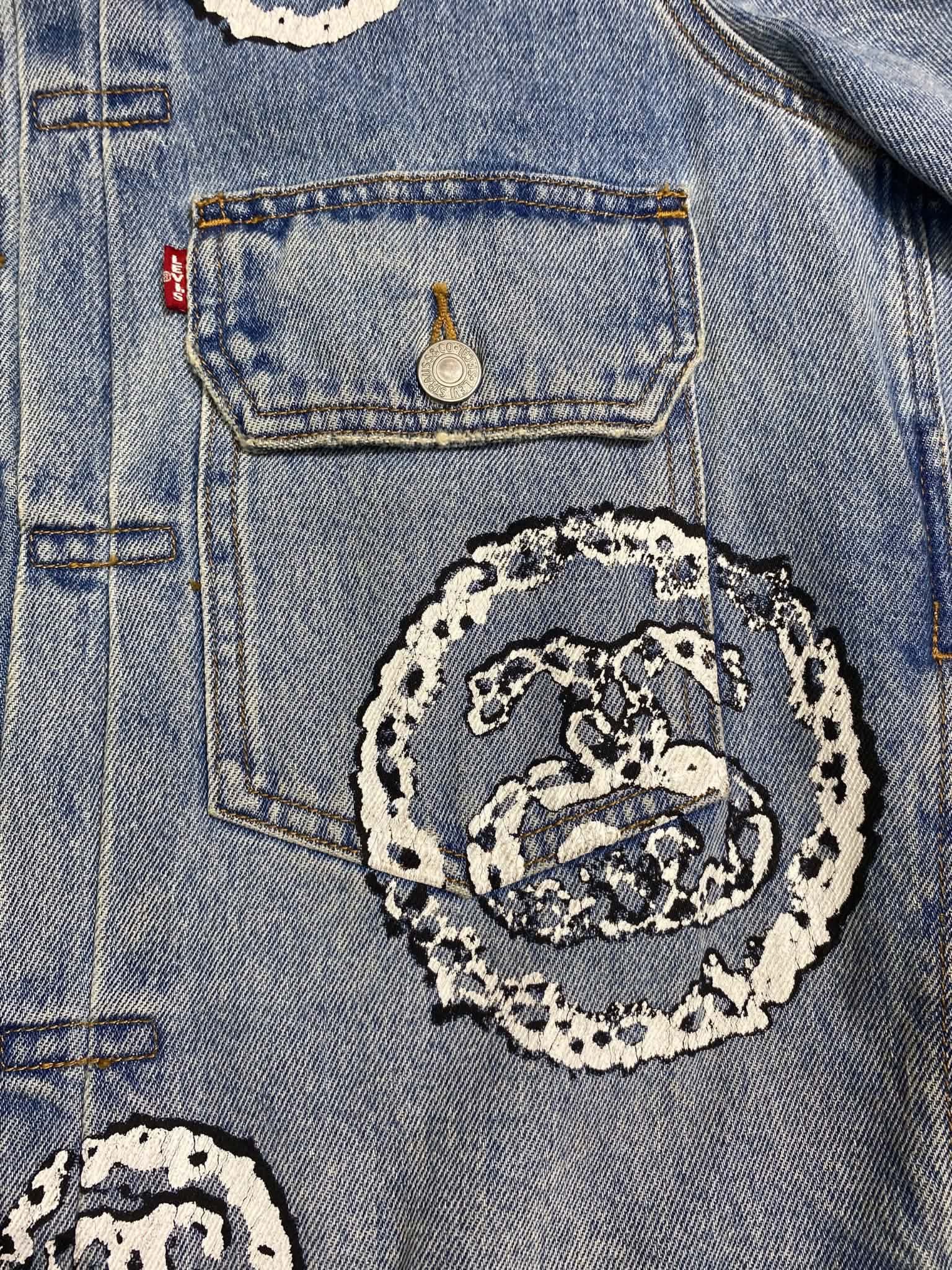  Denim Tears x Stussy x Levi's Jacket (Blue) (Used) 