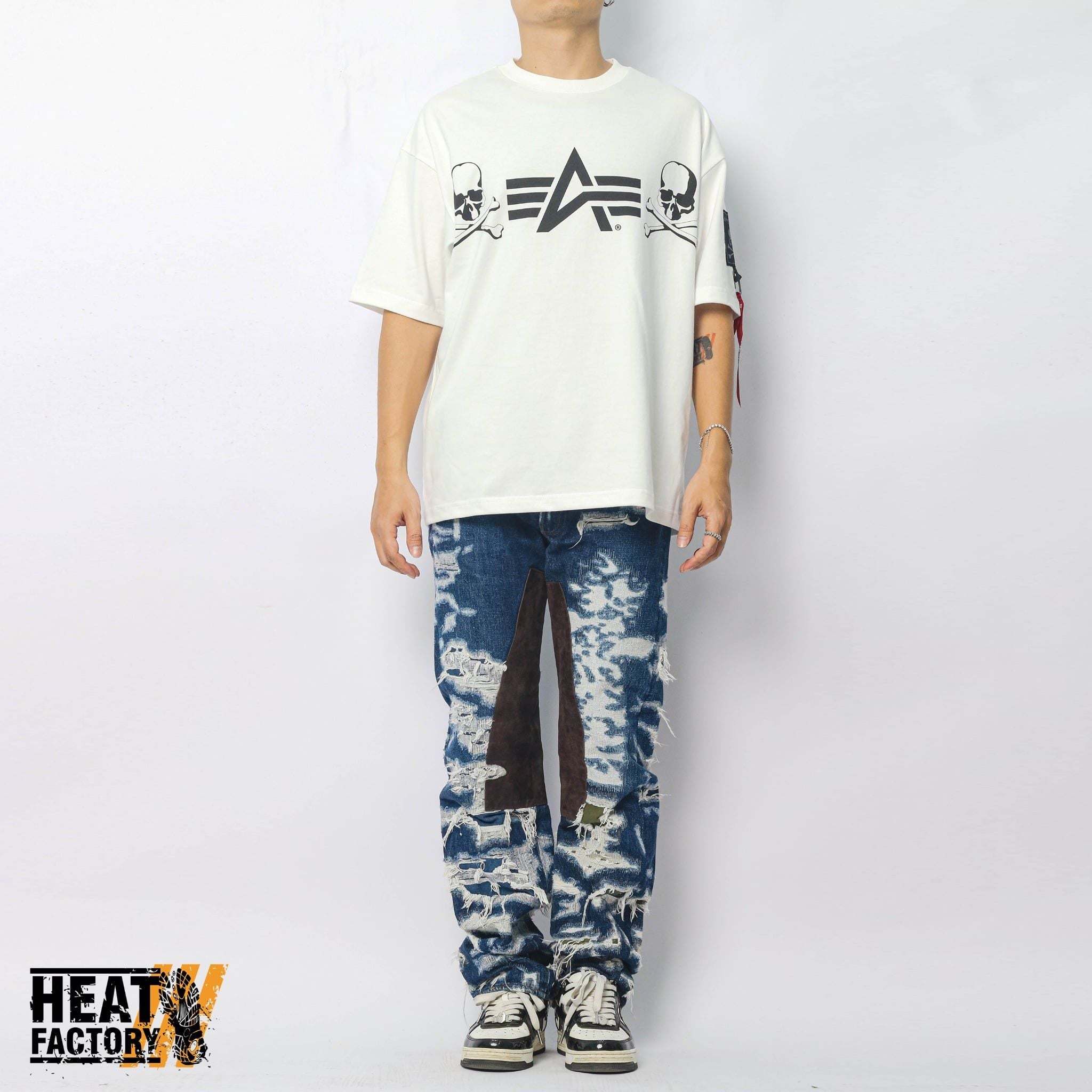  Mastermind World x Alpha Industries Tee (White) 