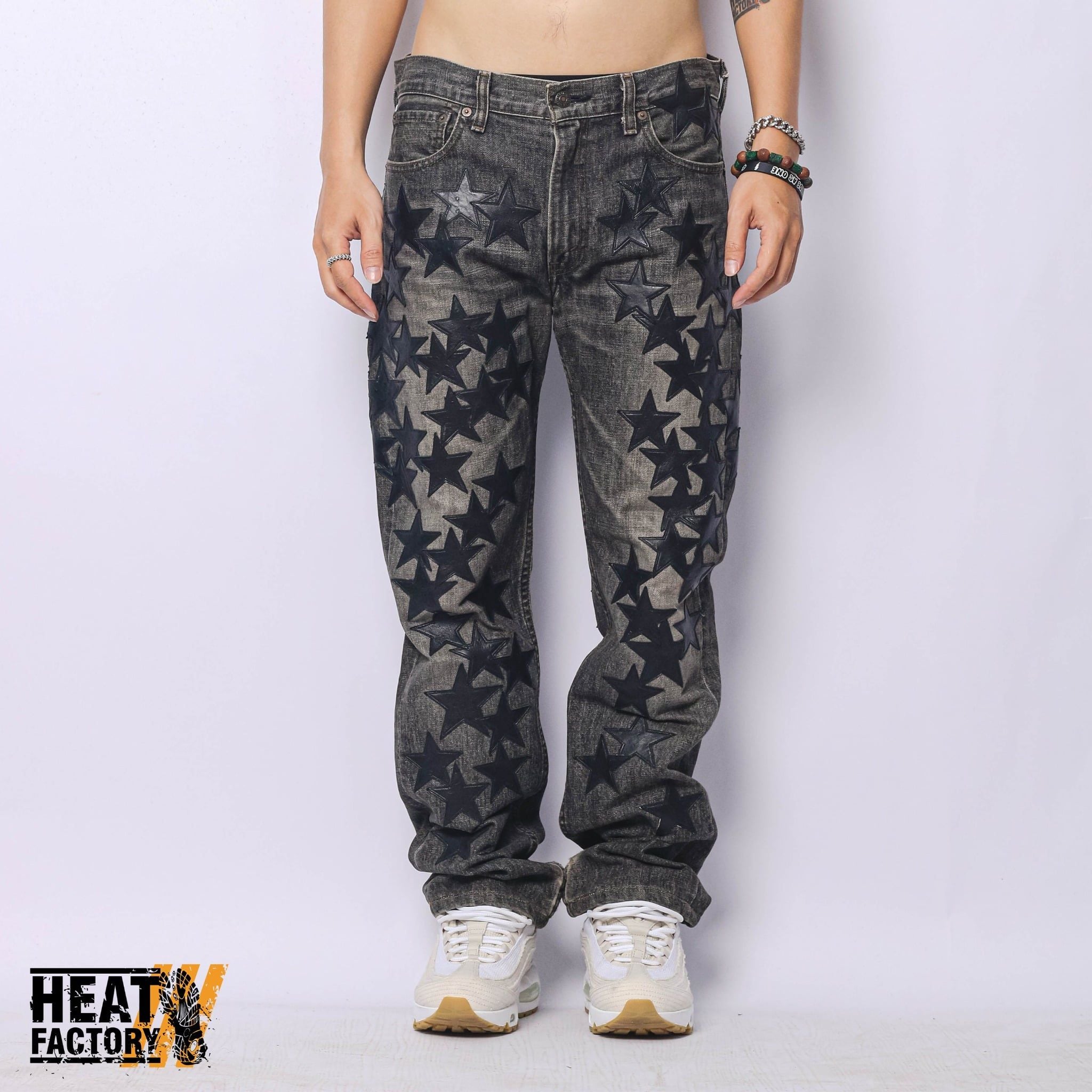  Dddchaosss x Heat Factory Star Jeans (Black) 