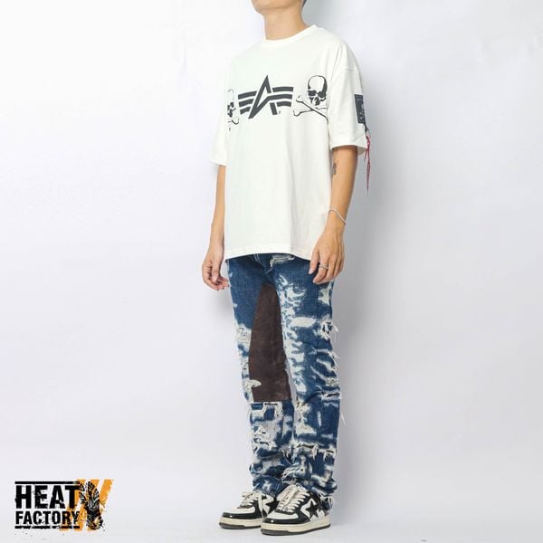  Mastermind World x Alpha Industries Tee (White) 