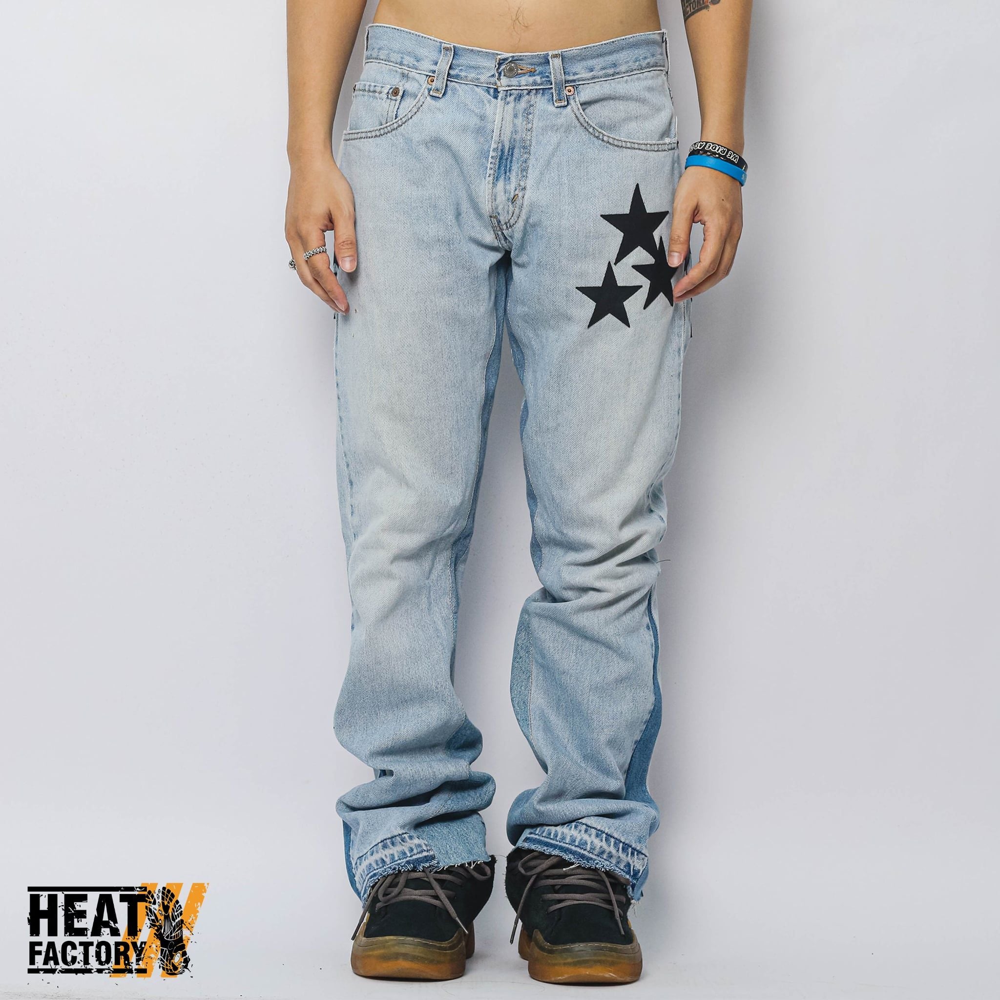  Dddchaosss x Heat Factory Star Jeans Flare 320 (Blue) 