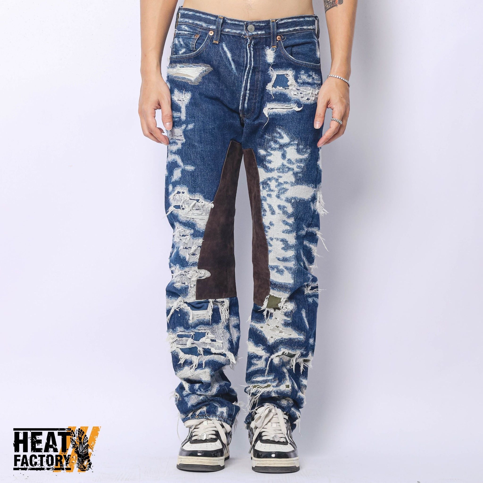  Dddchaosss x Heat Factory Distressed Jeans 63 (Blue) 