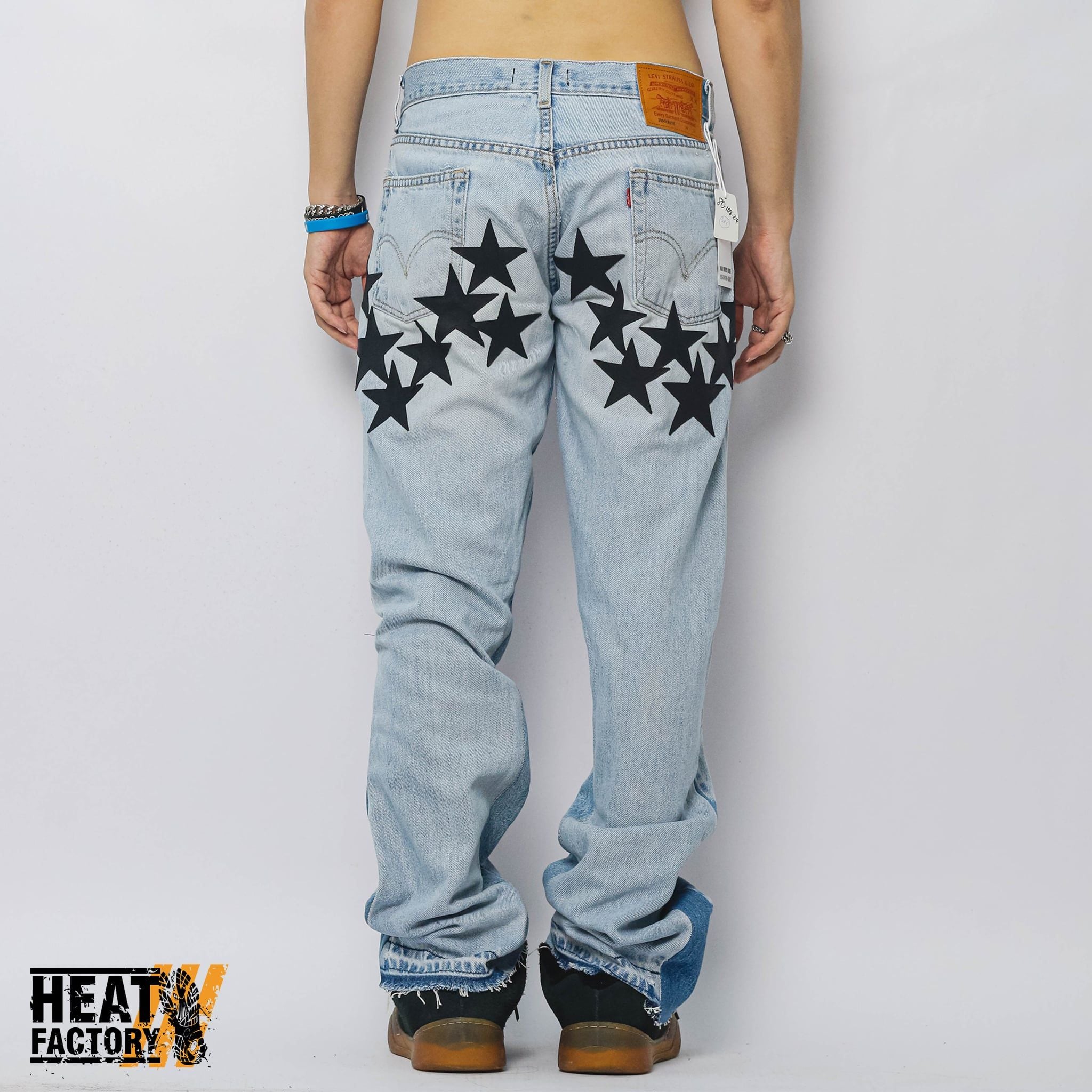  Dddchaosss x Heat Factory Star Jeans Flare 320 (Blue) 
