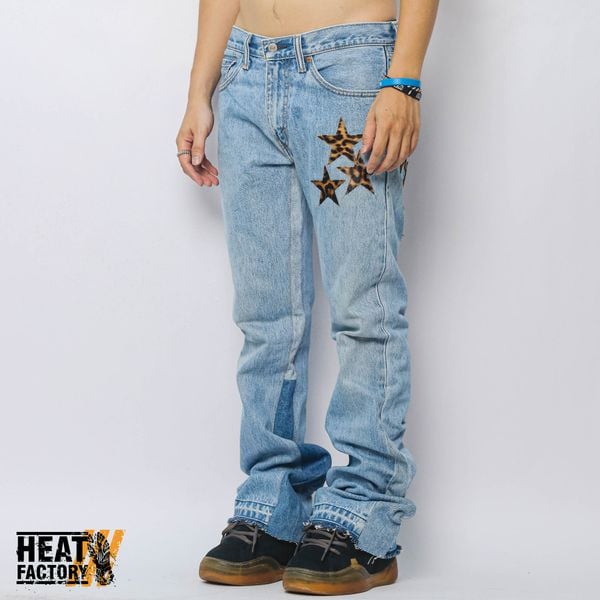  Dddchaosss x Heat Factory Star Jeans Flare 321 (Blue) 