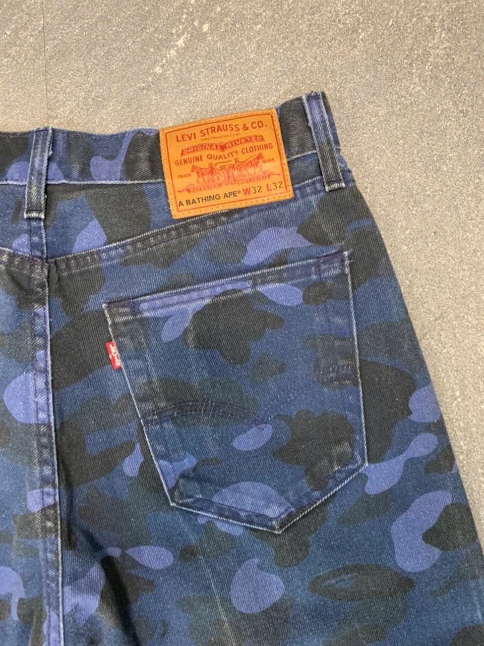  Bape x Levi's Jeans Camo (Blue) (Used) 