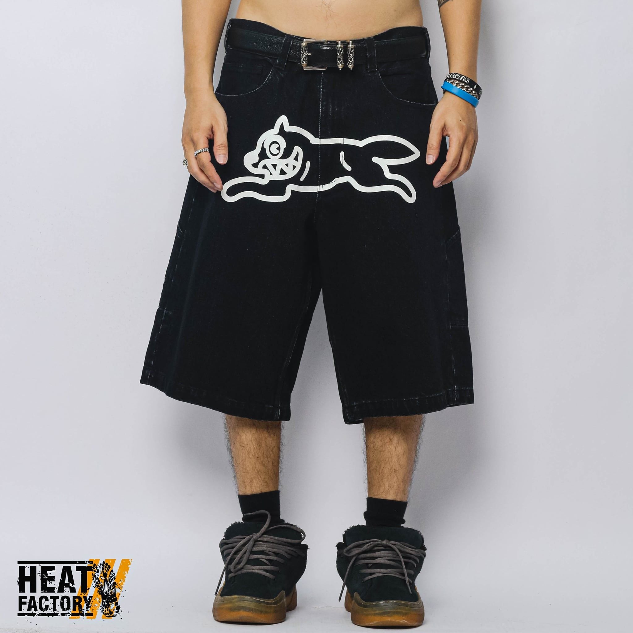  Ice Cream Buggy Demin Shorts (Black) 
