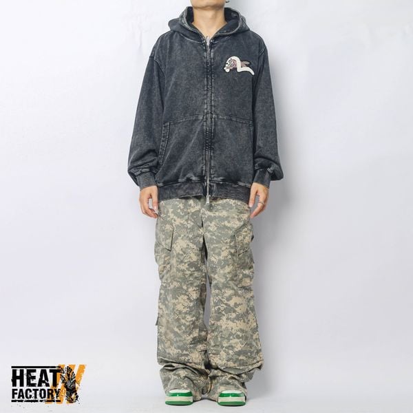  Evisu x Ice Cream Seagull Zip-Up Hoodie (Black) 