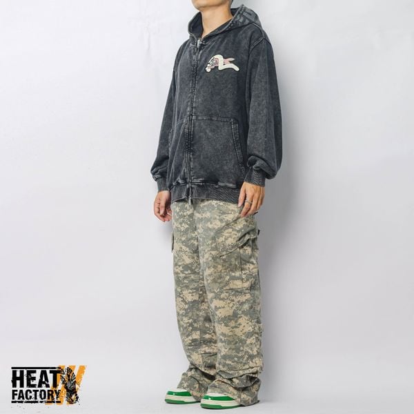  Evisu x Ice Cream Seagull Zip-Up Hoodie (Black) 