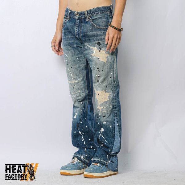  Dddchaosss x Heatfacroty Flare Jeans 208 (Blue) 