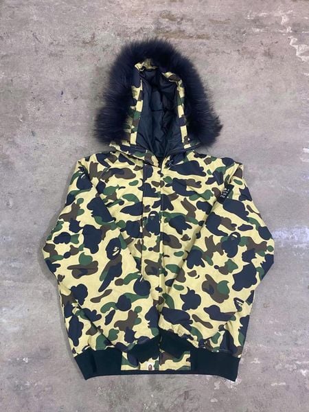  Bape Jacket 1st Camo Fur Down (Yellow) (Used) 