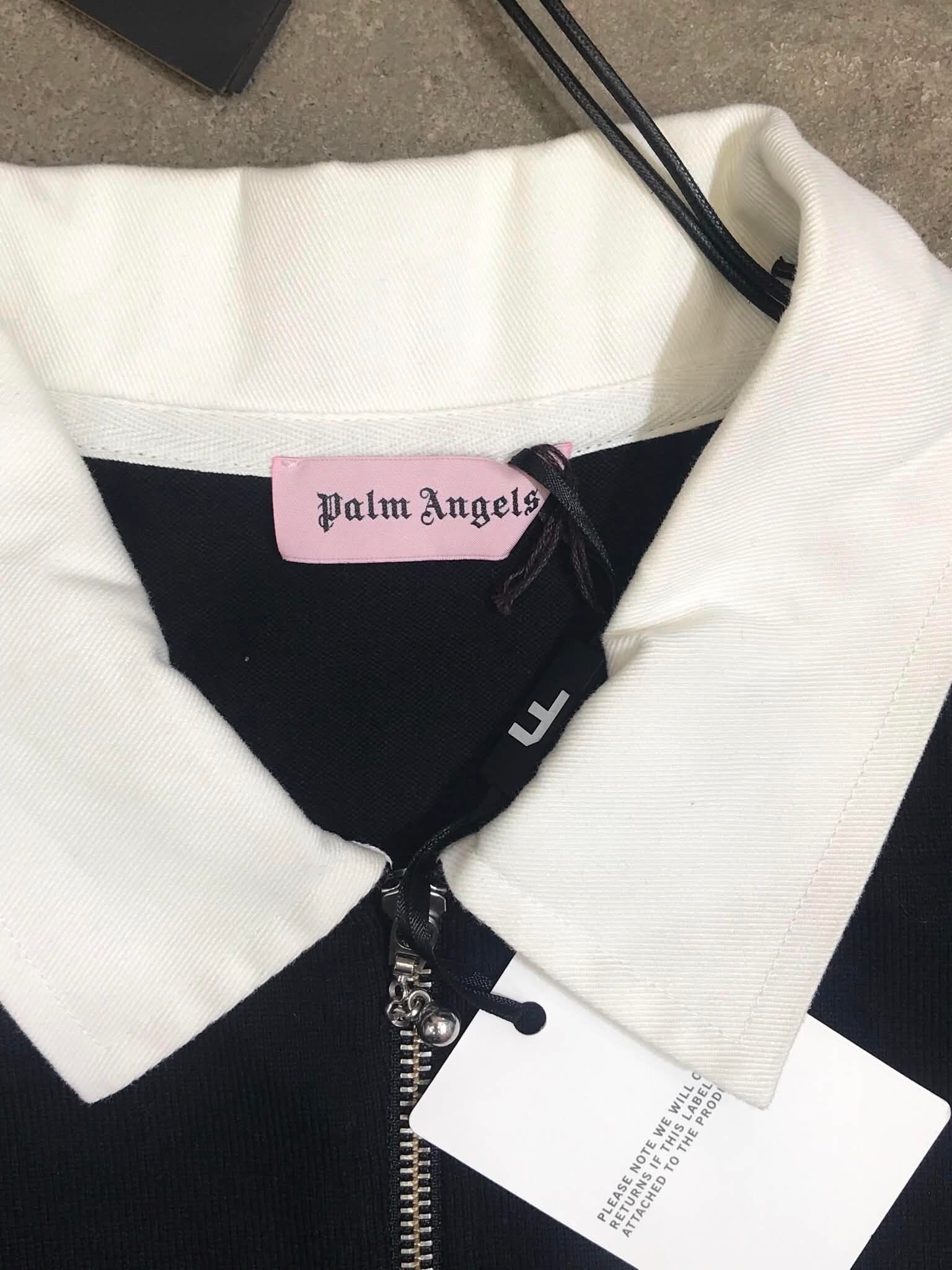  Palm Angels Polo Long Sleeve (Black) 