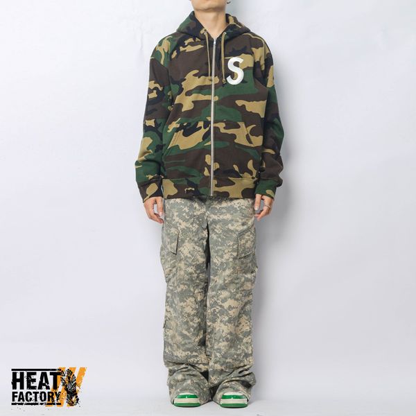  Supreme S Logo Zip Up Hooded FW25 (Camo) 
