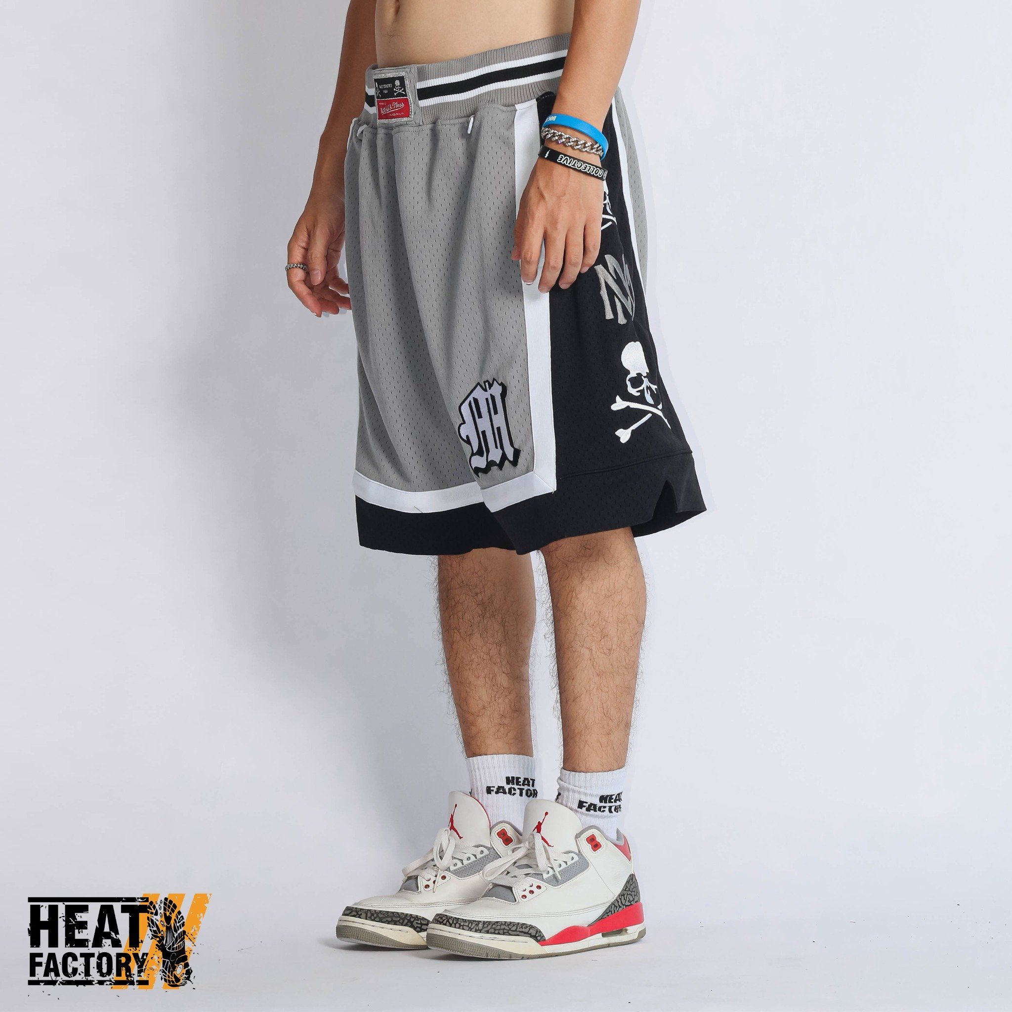  Mastermind World X M&N Shorts Mesh (Black/Grey) 
