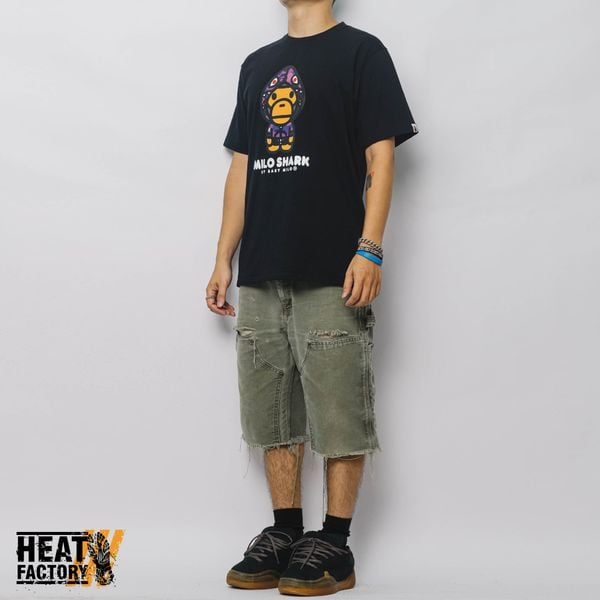  Bape Tee Color Camo Milo Shark FZH (Black x Purple) 