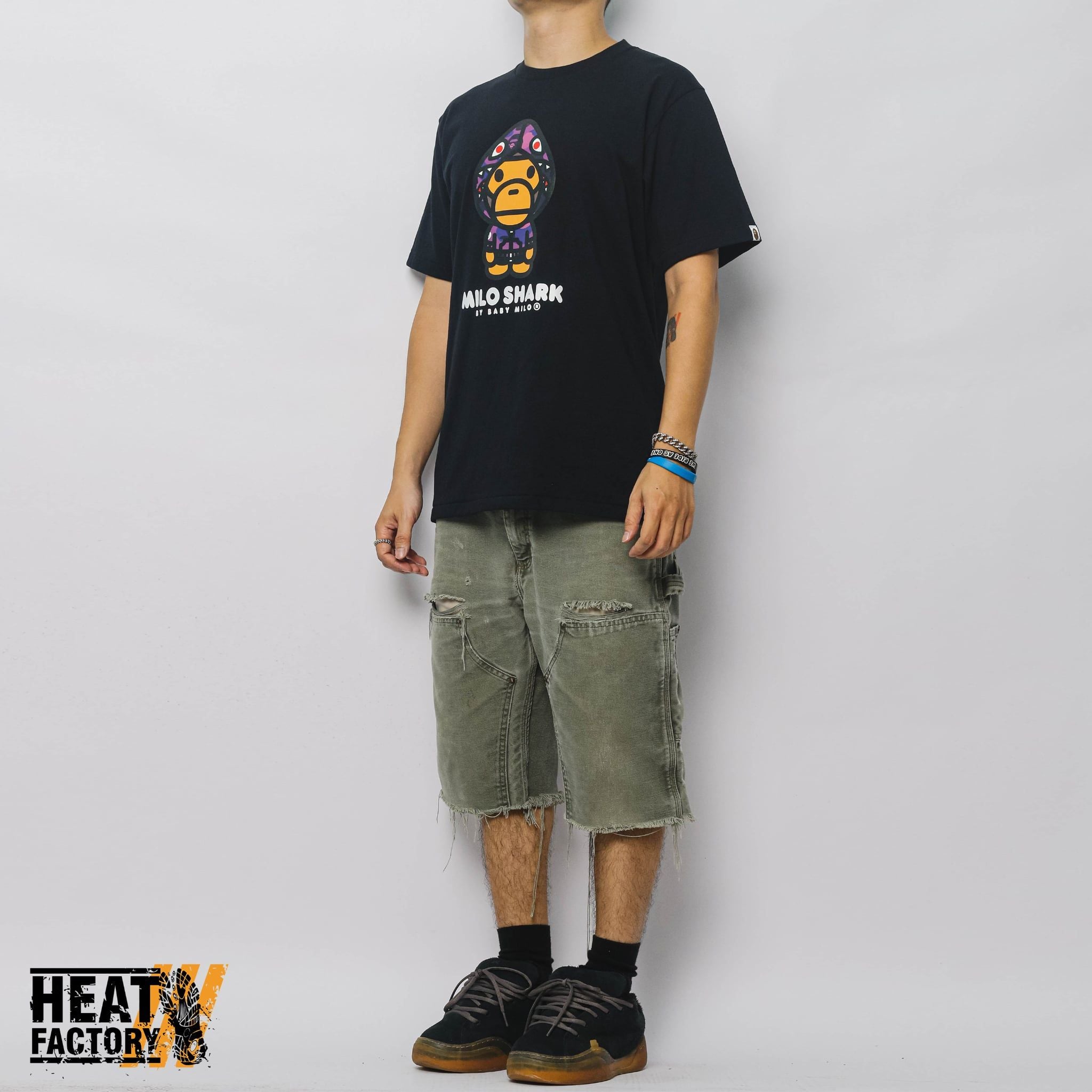  Bape Tee Color Camo Milo Shark FZH (Black x Purple) 