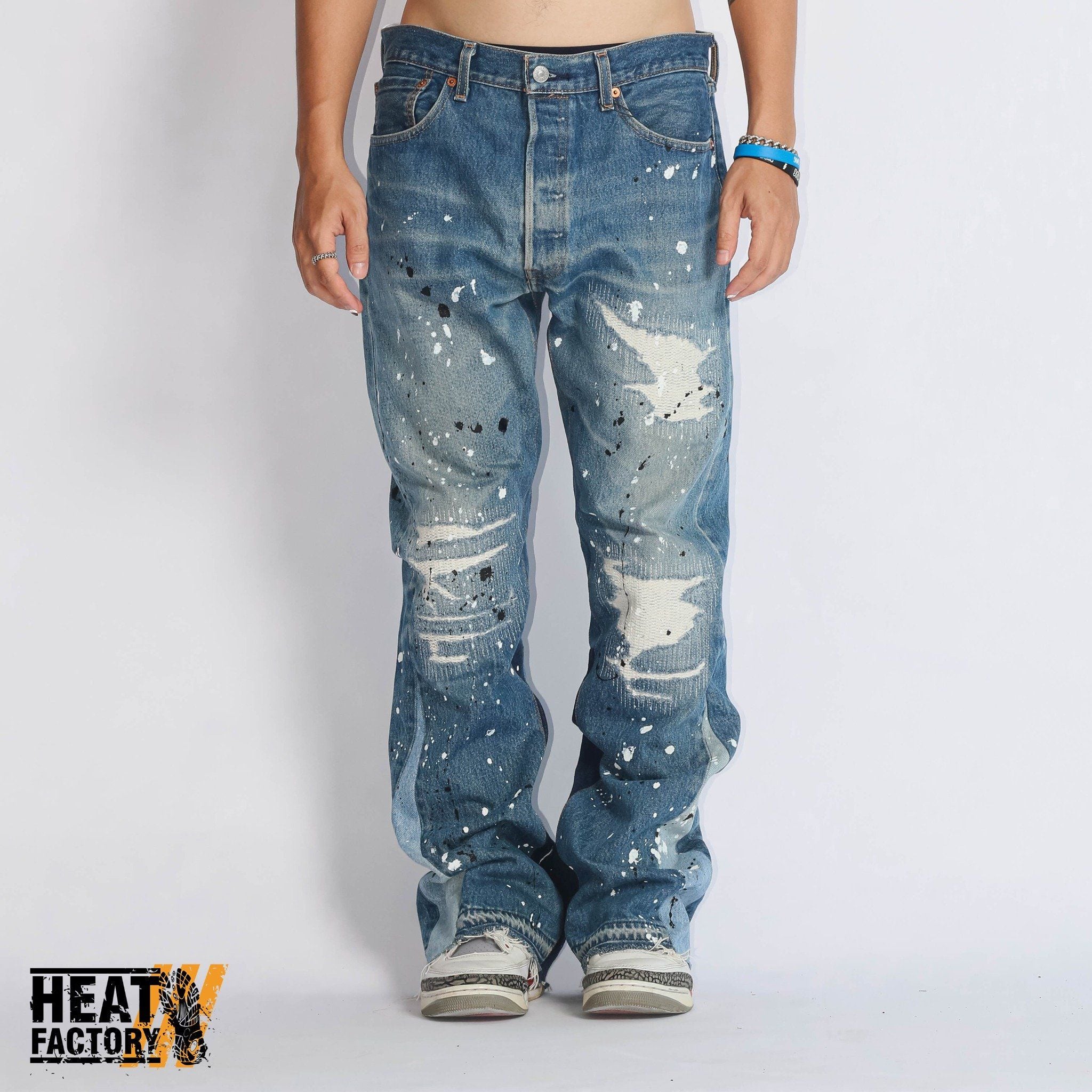  Dddchaosss x Heat Factory Flare Jeans 161 (Blue) 