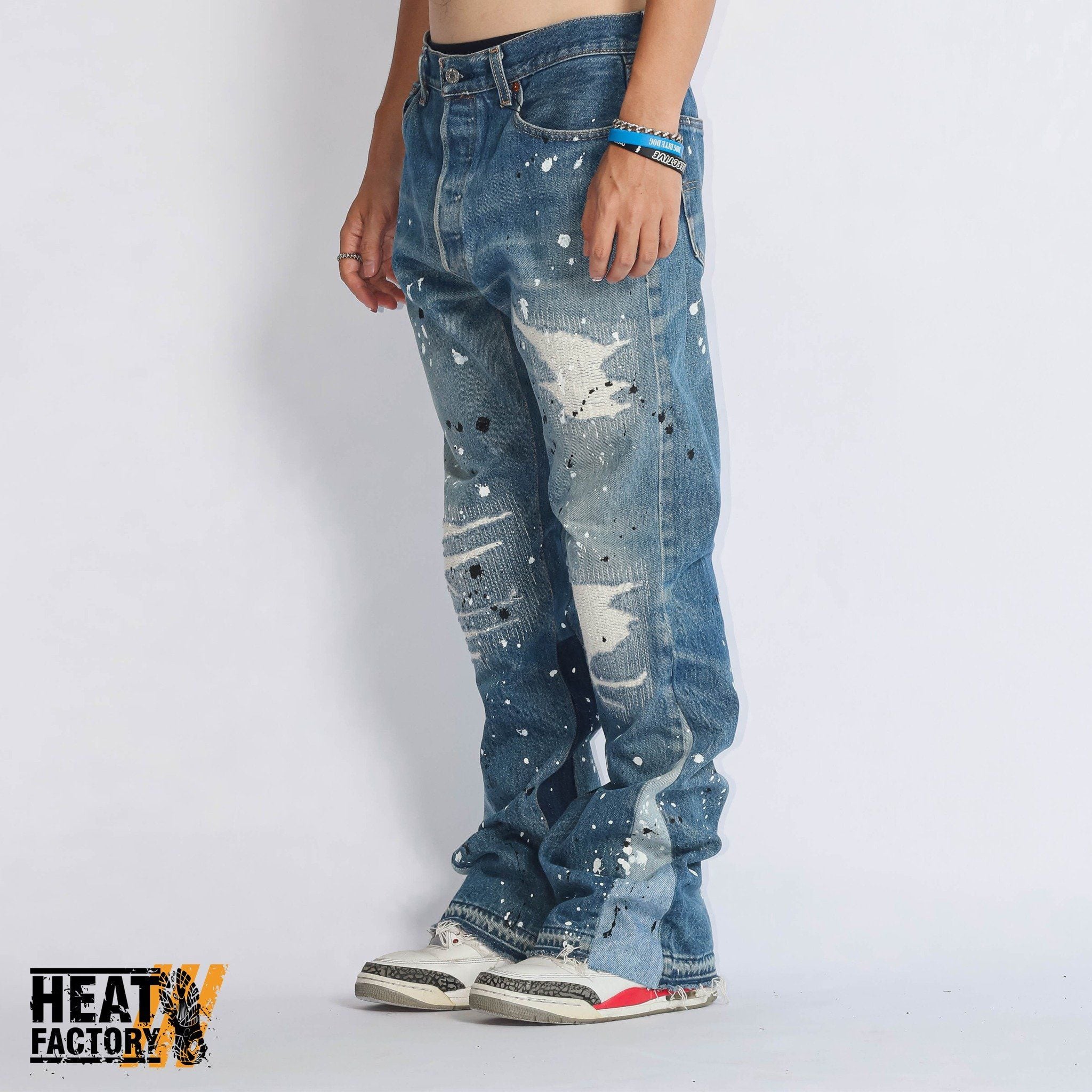  Dddchaosss x Heat Factory Flare Jeans 161 (Blue) 