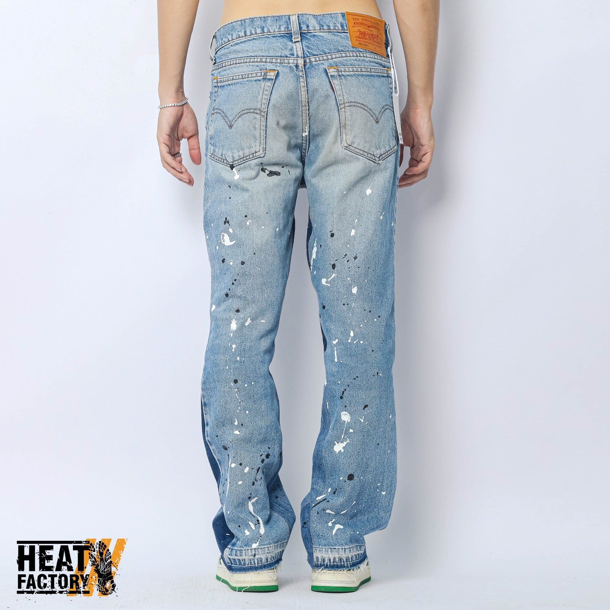  Dddchaosss x HeatFactory Flare Jeans Blue 186 