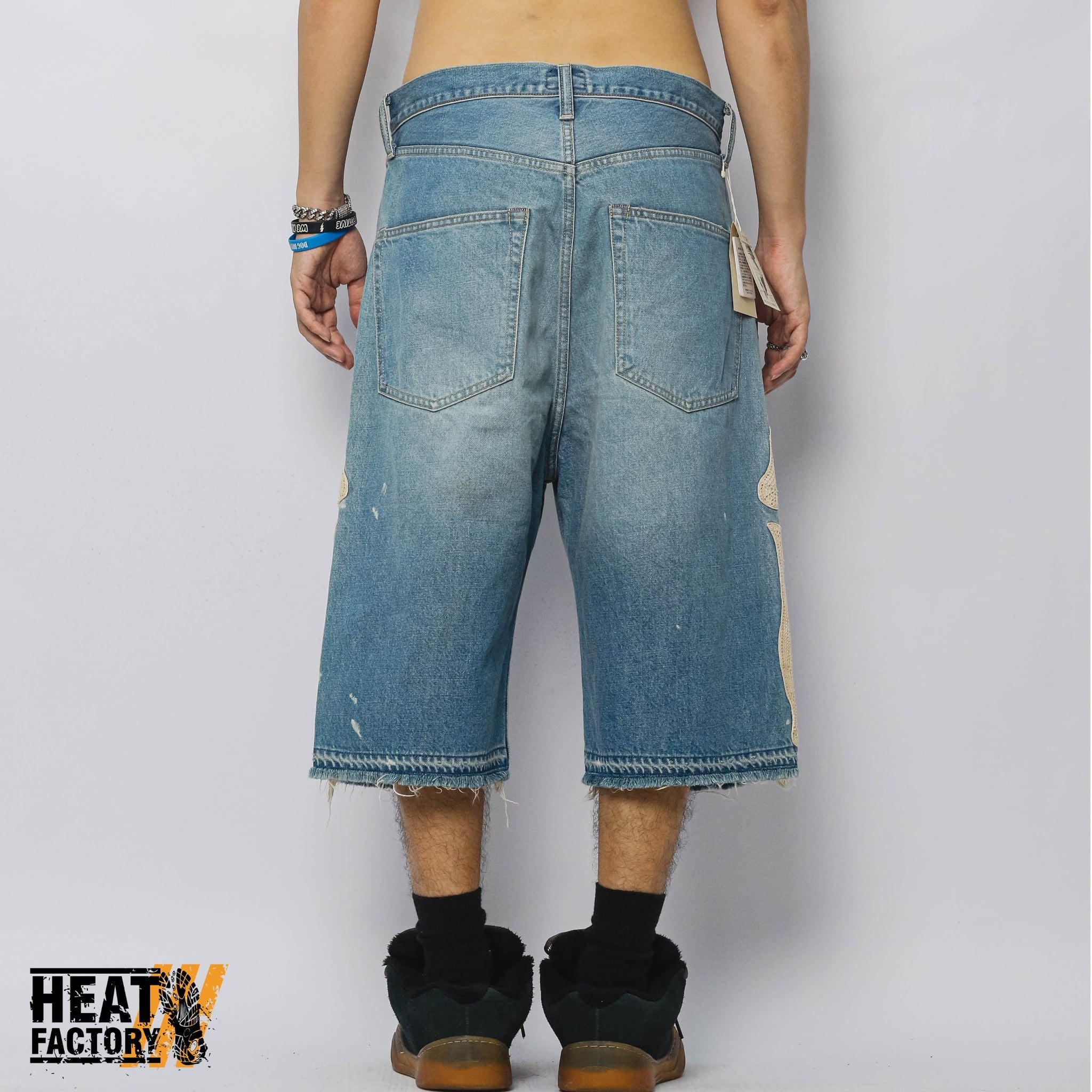  Kapital Skeleton Denim Shorts (Blue) 