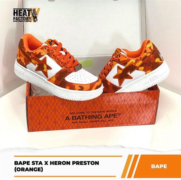  Bape Sta x Heron Preston Orange 
