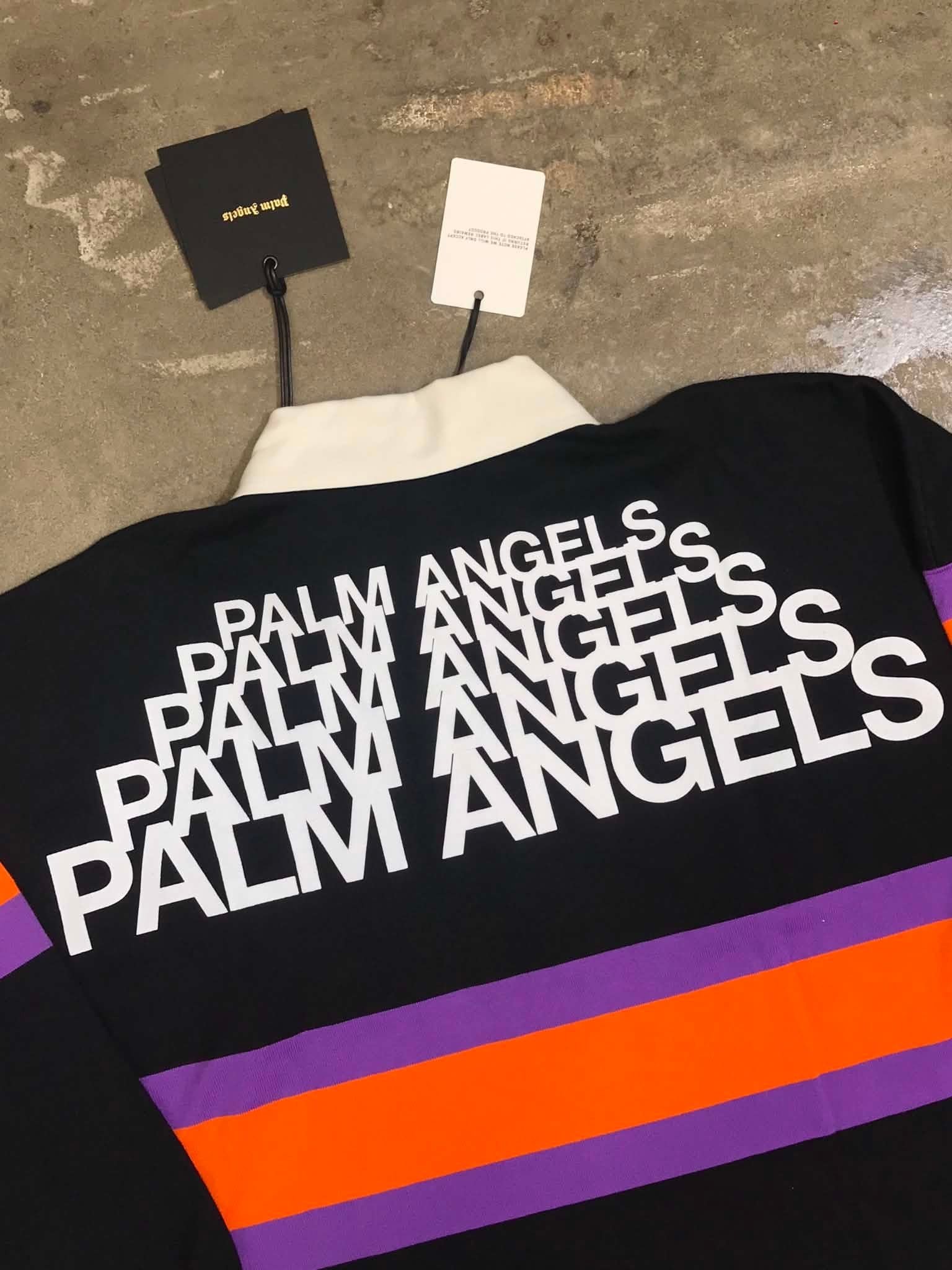  Palm Angels Polo Long Sleeve (Black) 