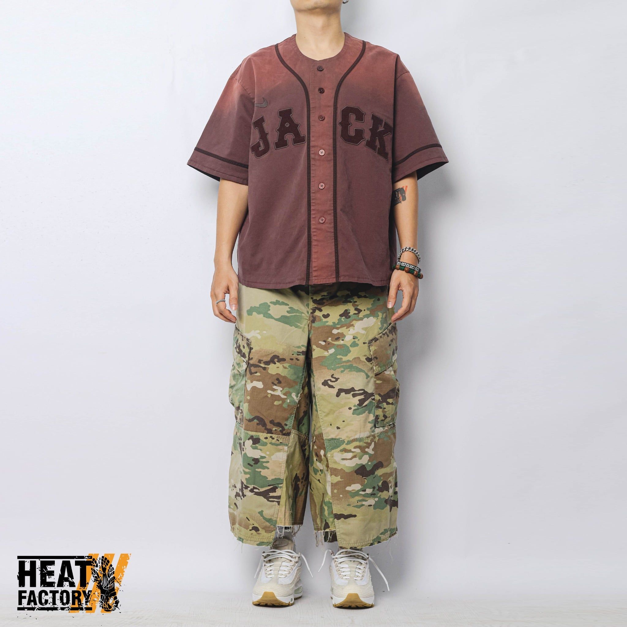  Travis Scott x Fragment x Nike Tokyo Jack Retro Baseball Jersey (Brown) 