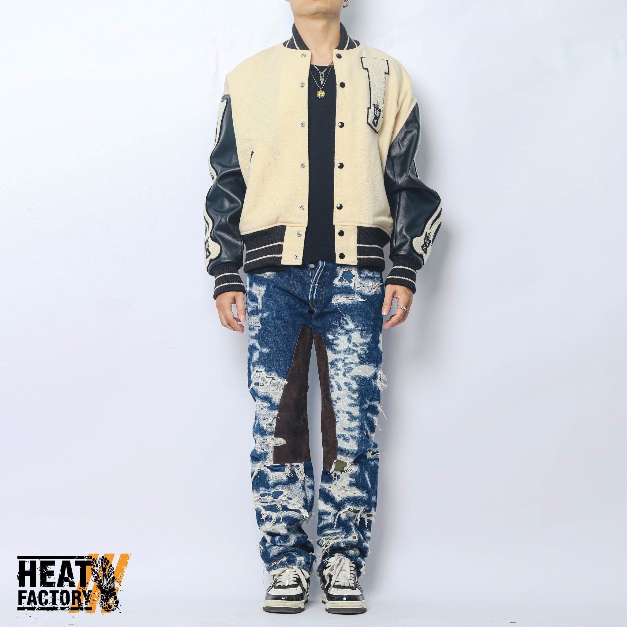  Kapital Wool I-Five Varsity (Cream/Black) (Used) 