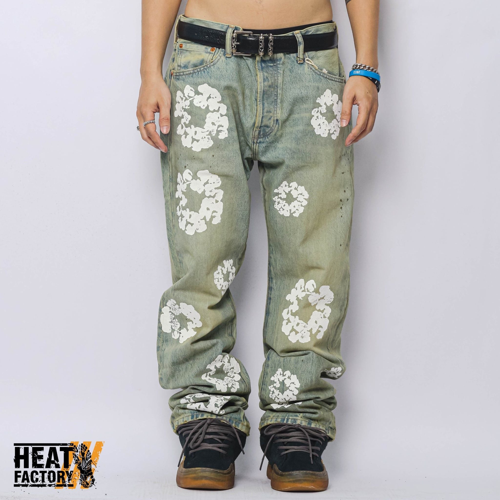  Demin Tears Straight Dirty Wash CW Denim Part (Blue) 