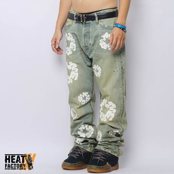 Demin Tears Straight Dirty Wash CW Denim Part (Blue) 