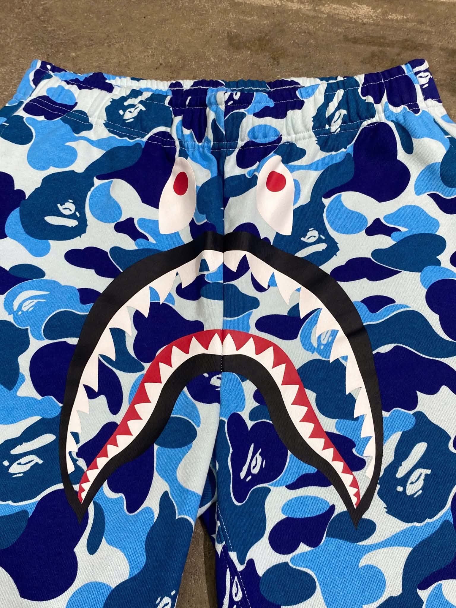 Bape Shorts ABC Camo Shark (Blue) (Used) 