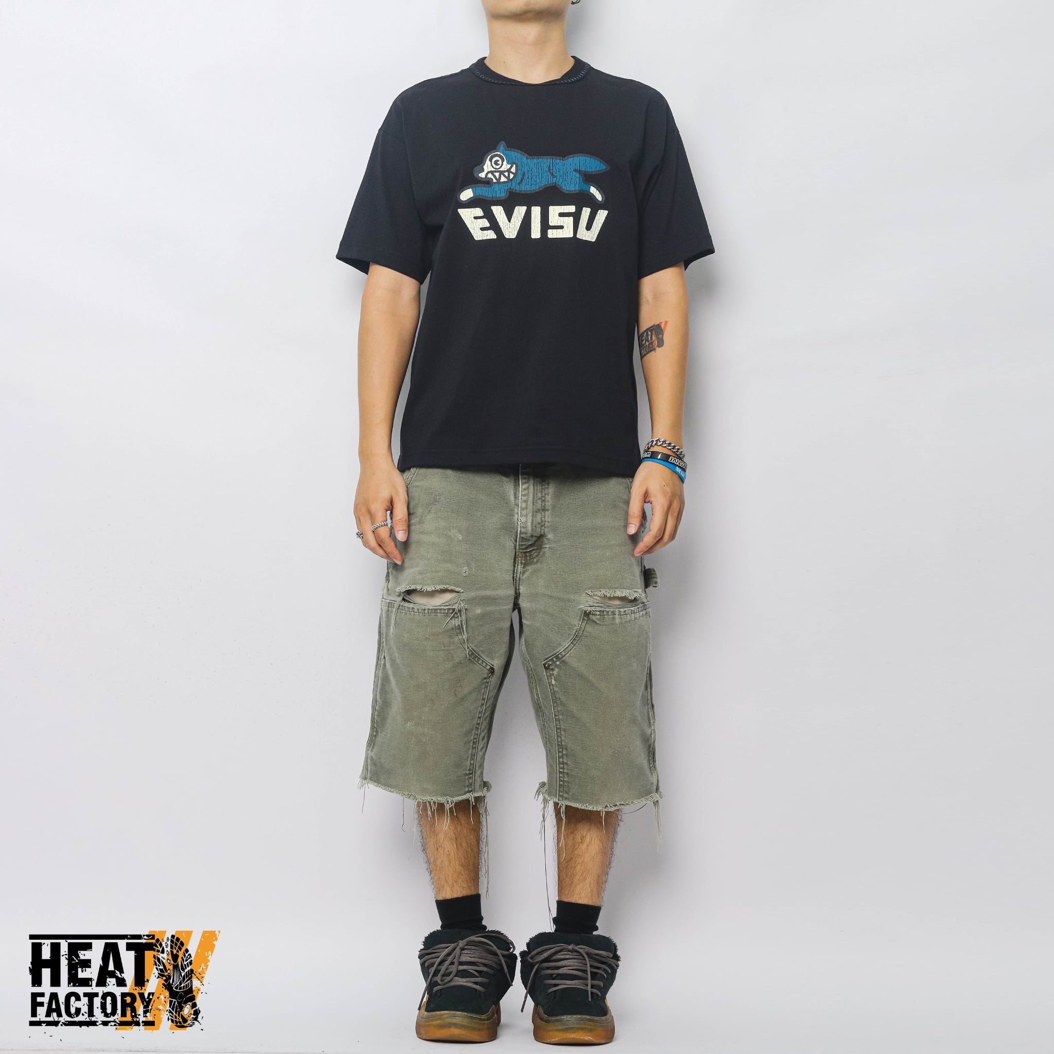  Icecream x Evisu Camiseta Logo Printed (Black) 