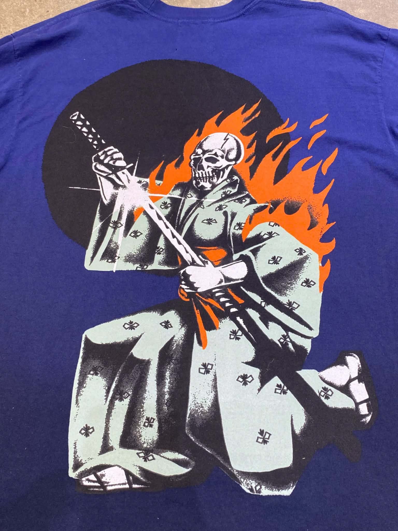 Warren Lotas Long Tee Death Life Eyes (Navy) 
