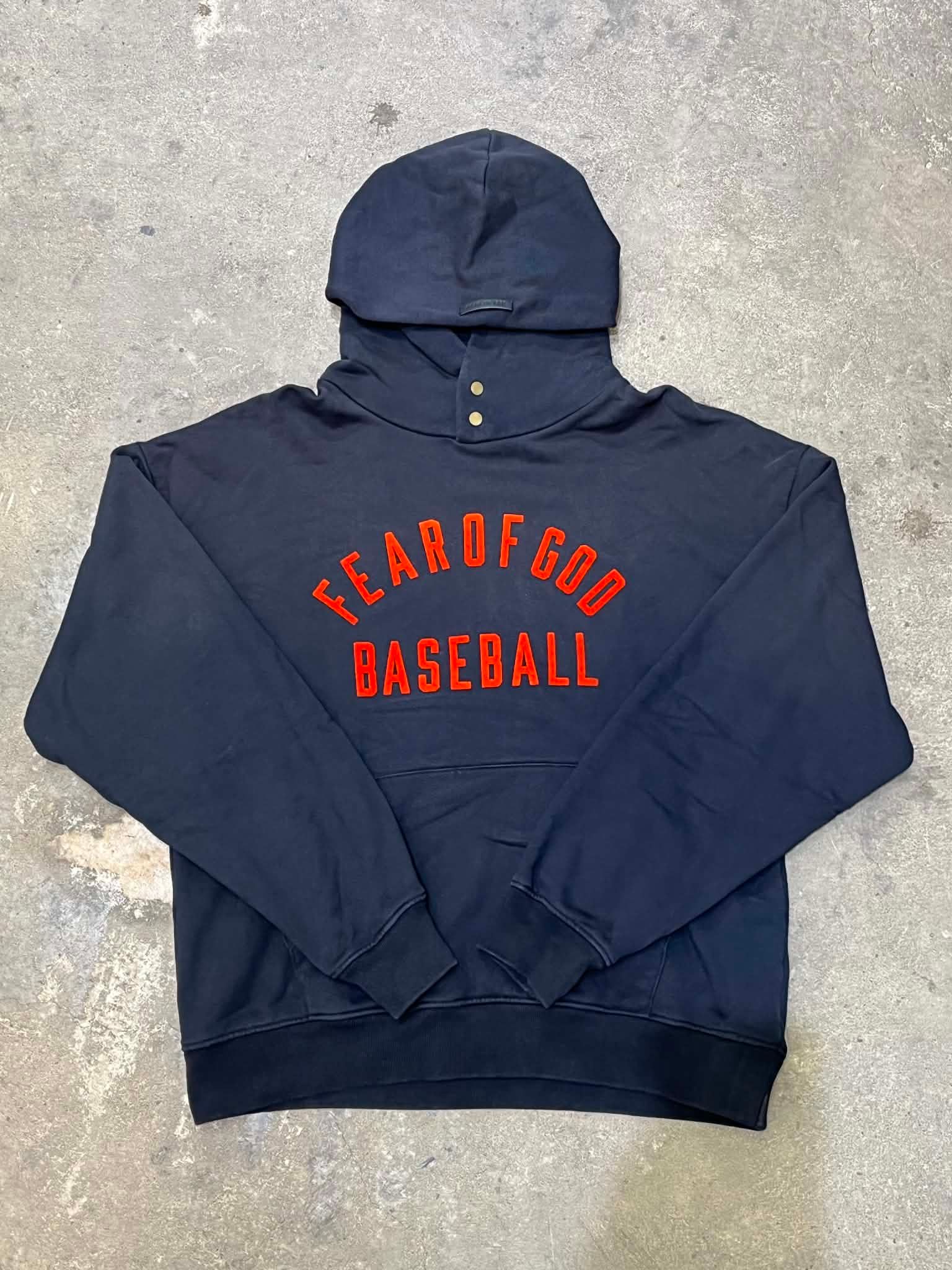  Fear Of God Hoodie Baseball (Black) (Used) 