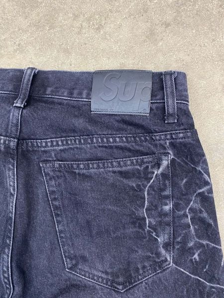  Supreme Shibori Loose Fit Jeans (Black) (Used) 