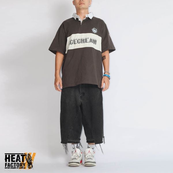  Ice Cream Shirt Switching Rugby (Grey) 