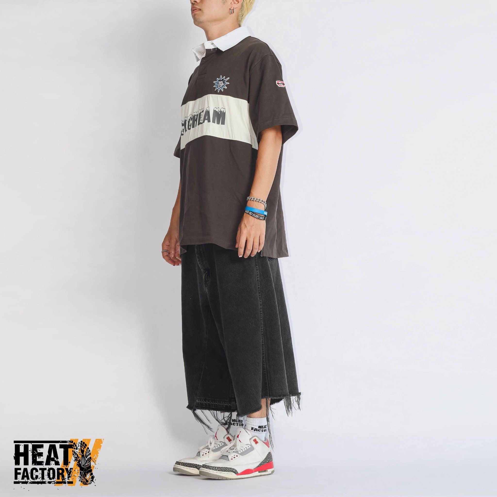  Ice Cream Shirt Switching Rugby (Grey) 