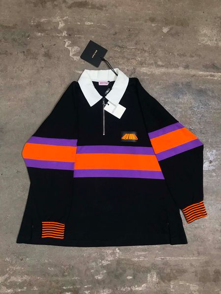  Palm Angels Polo Long Sleeve (Black) 