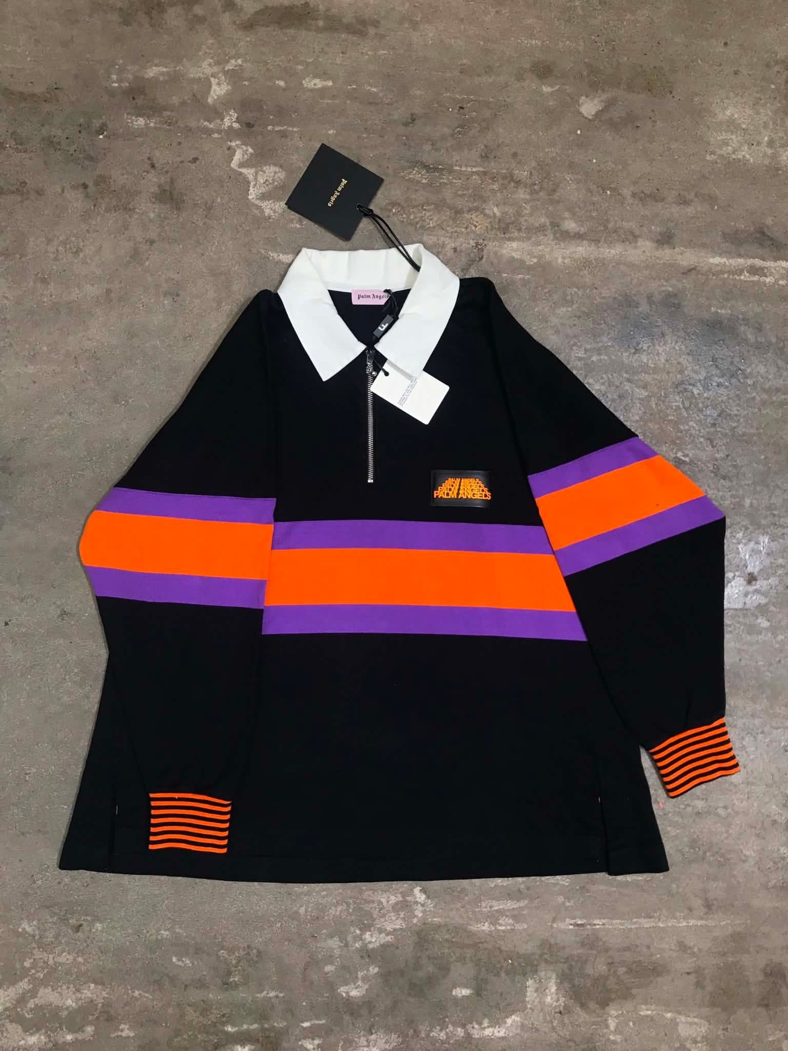  Palm Angels Polo Long Sleeve (Black) 