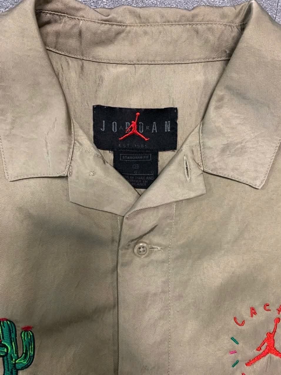  Travis Scott x Jordan Shirts Flame (Khaki) (Used) 