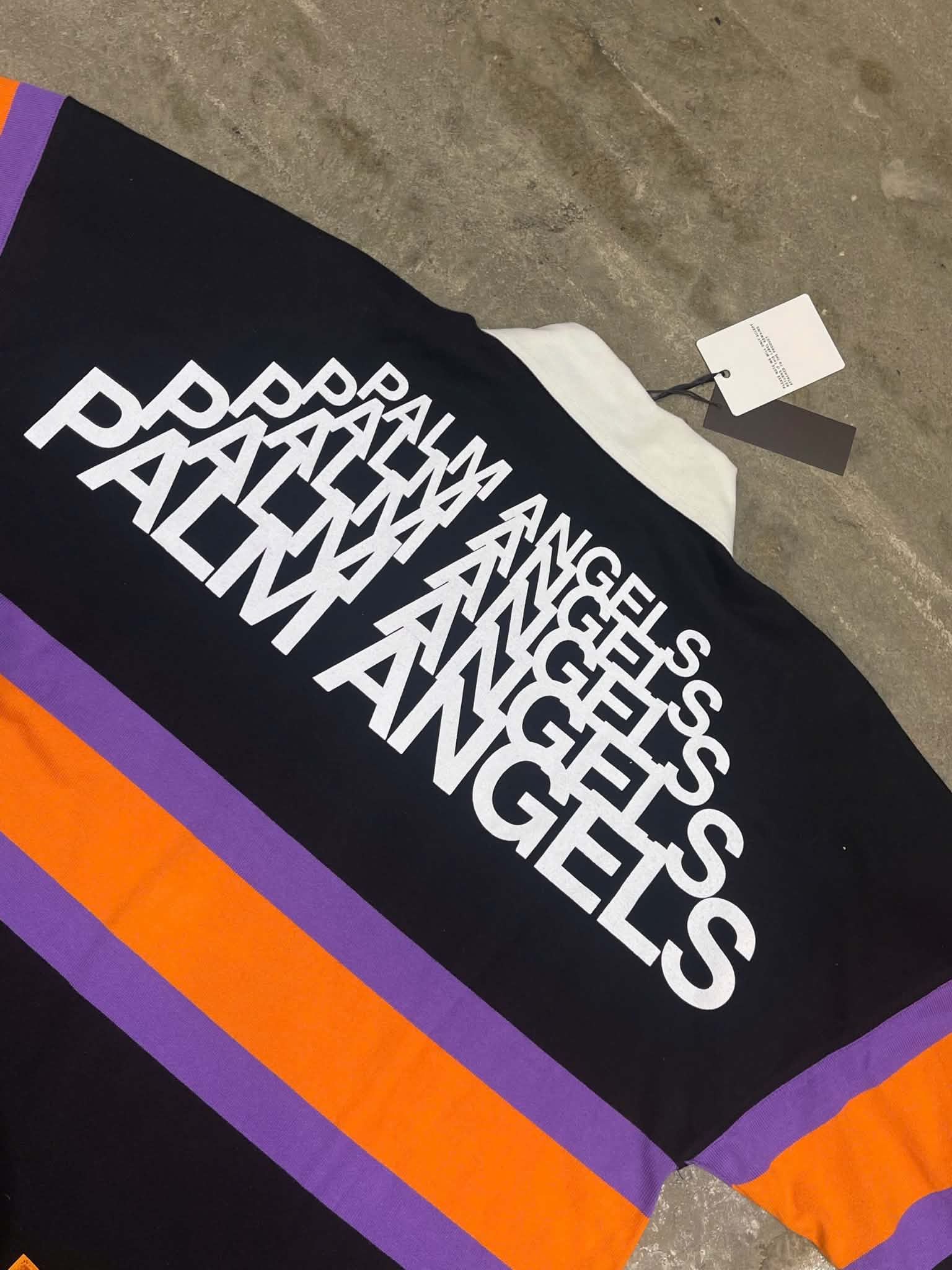  Palm Angels Polo Long Sleeve (Black) 
