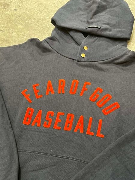  Fear Of God Hoodie Baseball (Black) (Used) 
