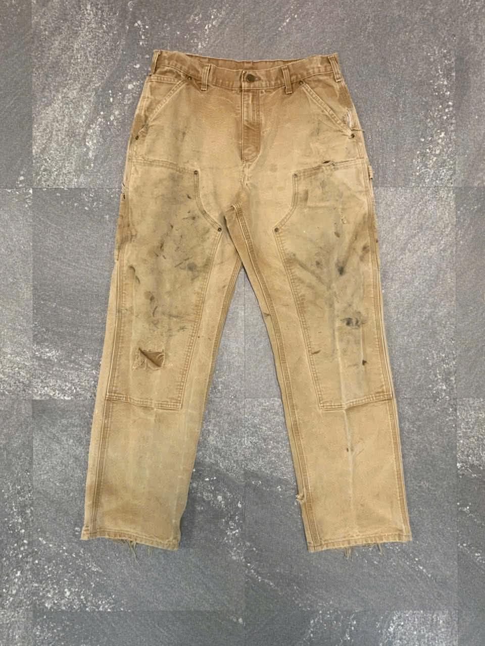  Carhartt B01 Double Knee (Beige) (Used) 
