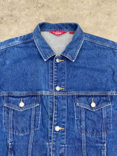  Supreme Shibori Denim Trucker Jacket 
