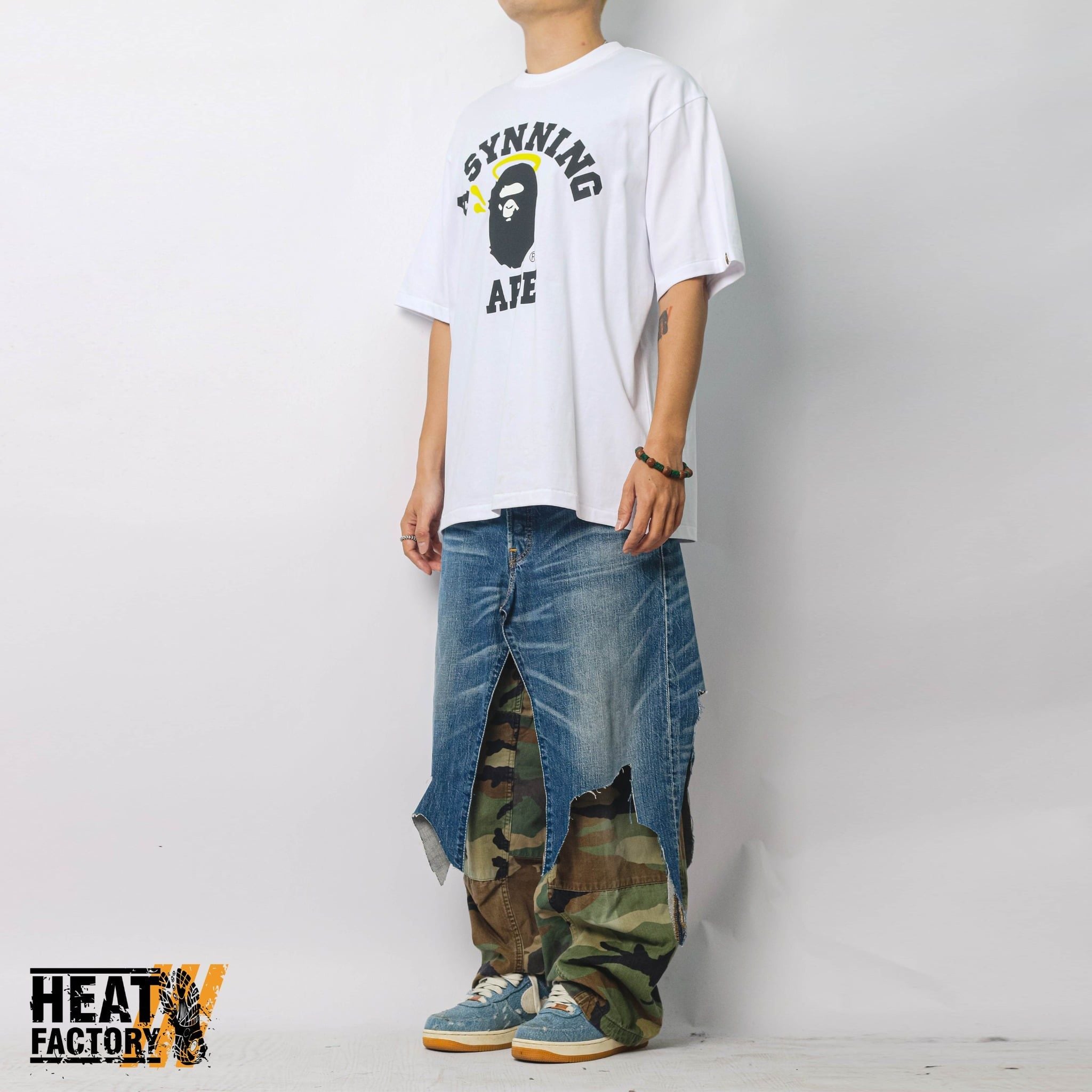  Bape X Spotify X SYNA By Central Cee College Tee (White) 